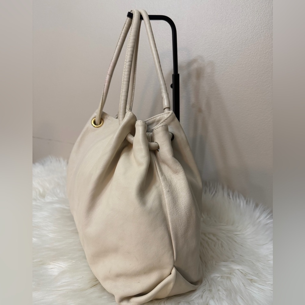 Furla Ivory Shoulder Bag with Gold Accents - Picture 4 of 15